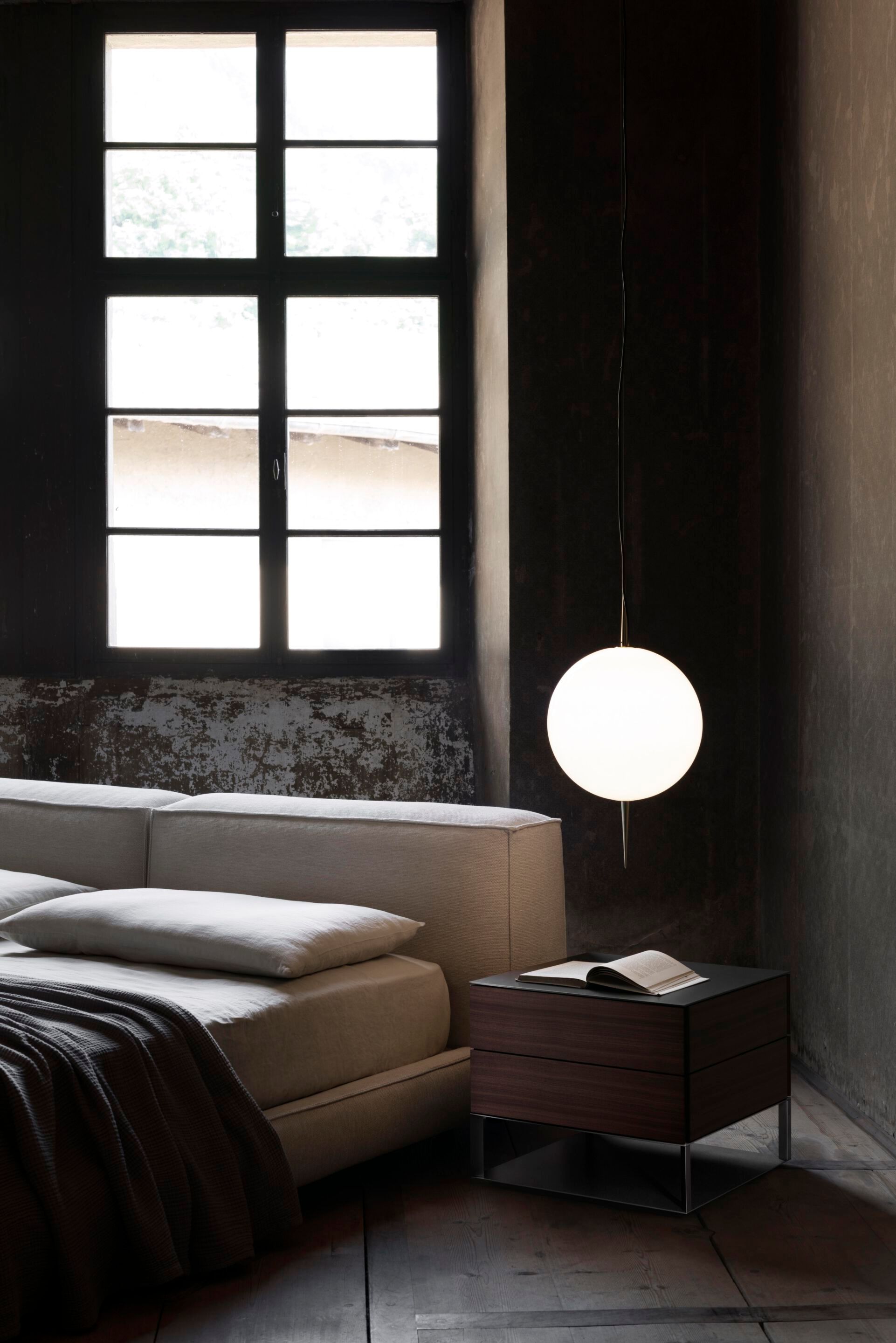 Стальная и деревянная квадратная прикроватная тумбочка с ящиками Living Divani Halfsquare ARCH-00012369 - Вид №2