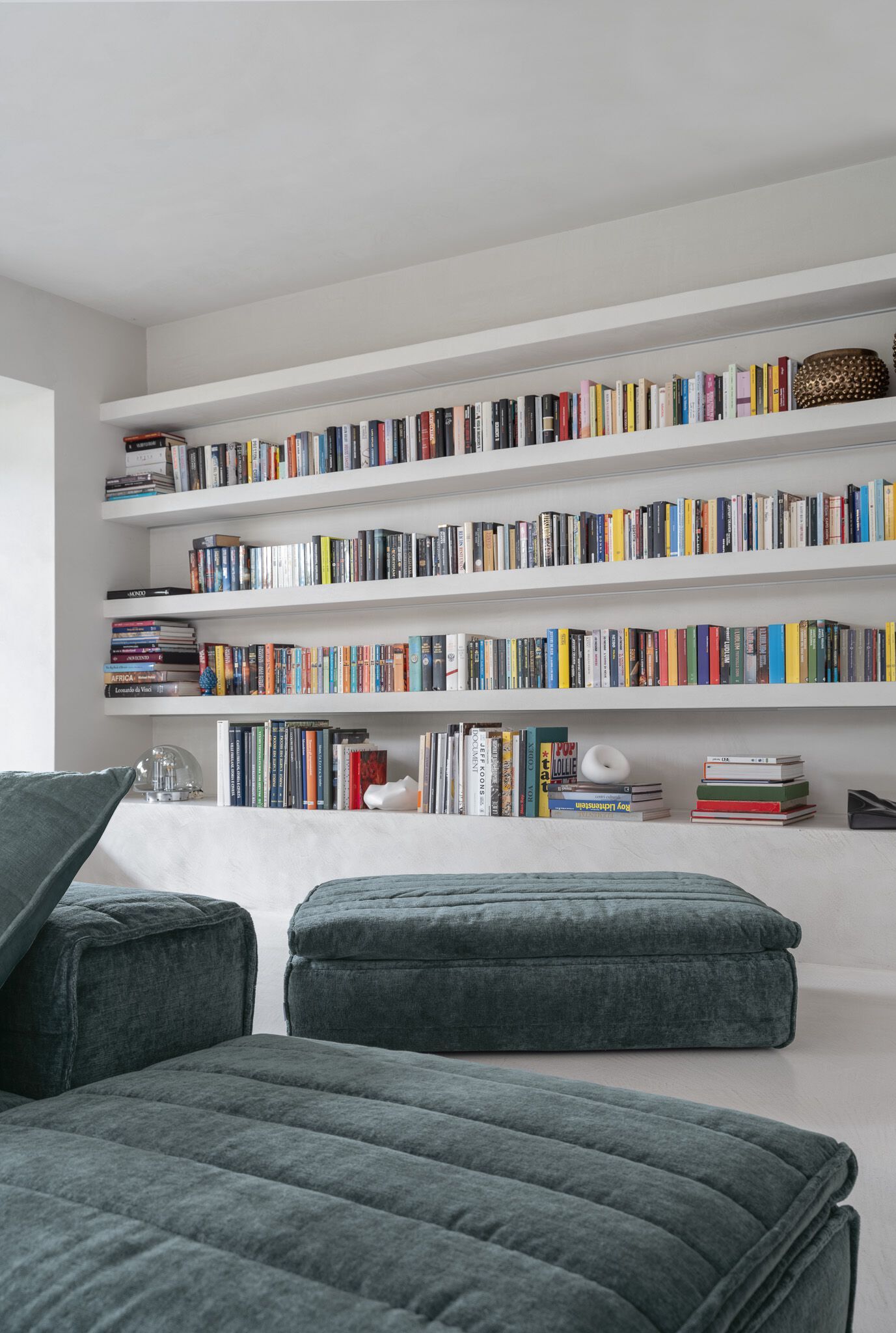 4-местный модульный тканевый диван с полуостровом Gervasoni Samet Low ARCH-00004351