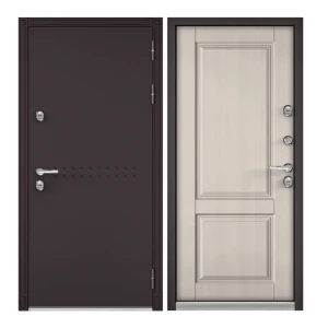 92000270 Входная дверь Unicorn Village optimal правый 205x96см цвет шоколад букле/ларче бьянко STLM-1521181