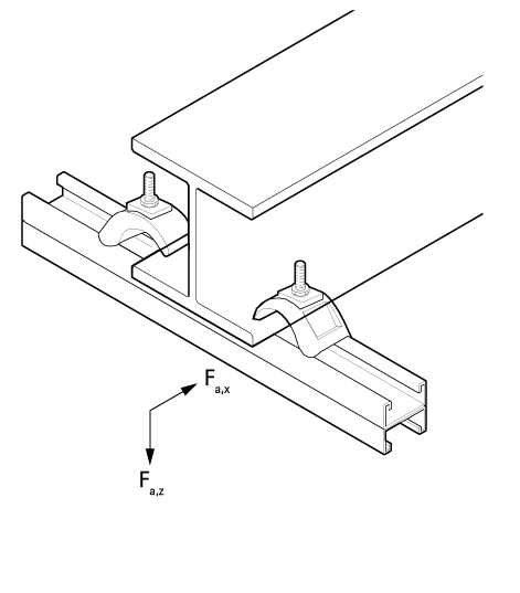 6072002 Монтажные профиля BIS Strut Балочный зажим для высоких нагрузок монтаж между стенками стальных конструкций WALRAVEN  - Вид №2