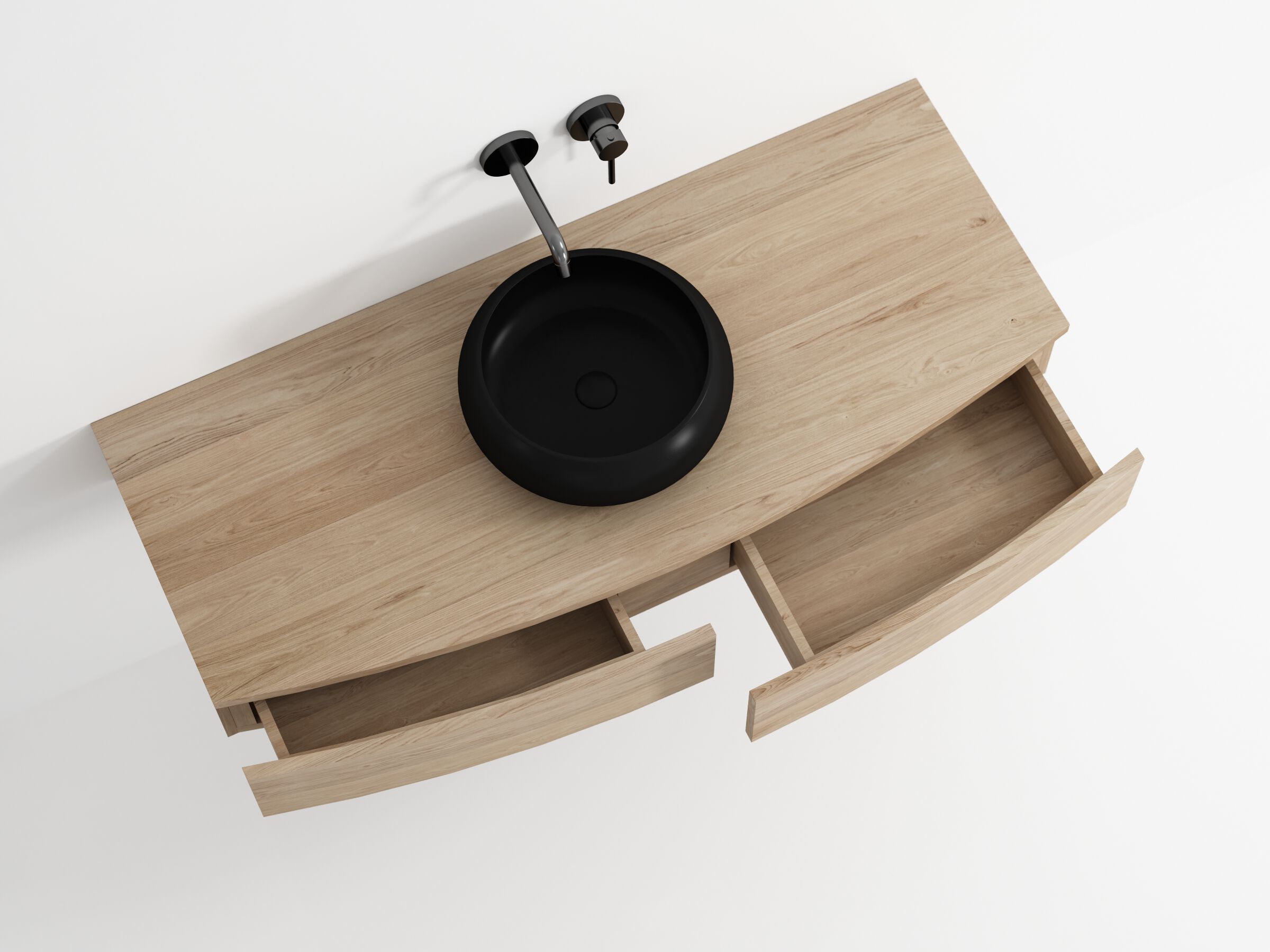 Деревянный подвесной умывальник с ящиками KARPENTER ARCH-00017151 - Вид №1