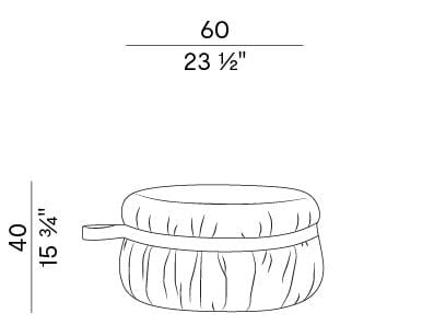 Ткань круглый сад пуфик Potocco Herm ARCH-00016924 - Вид №1