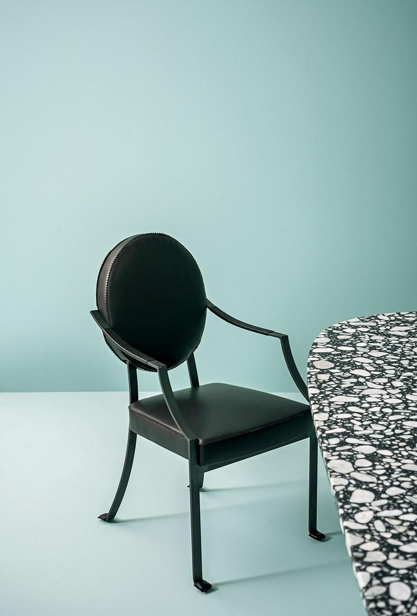 BAXTER Мягкое кожаное кресло с подлокотниками sun-id-1357979 - Вид №4