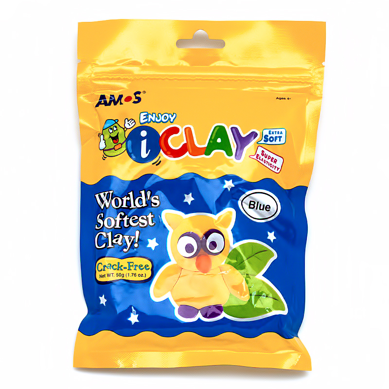 22037 Масса для лепки iClay в пакетиках 50 г ассорти AMOS 