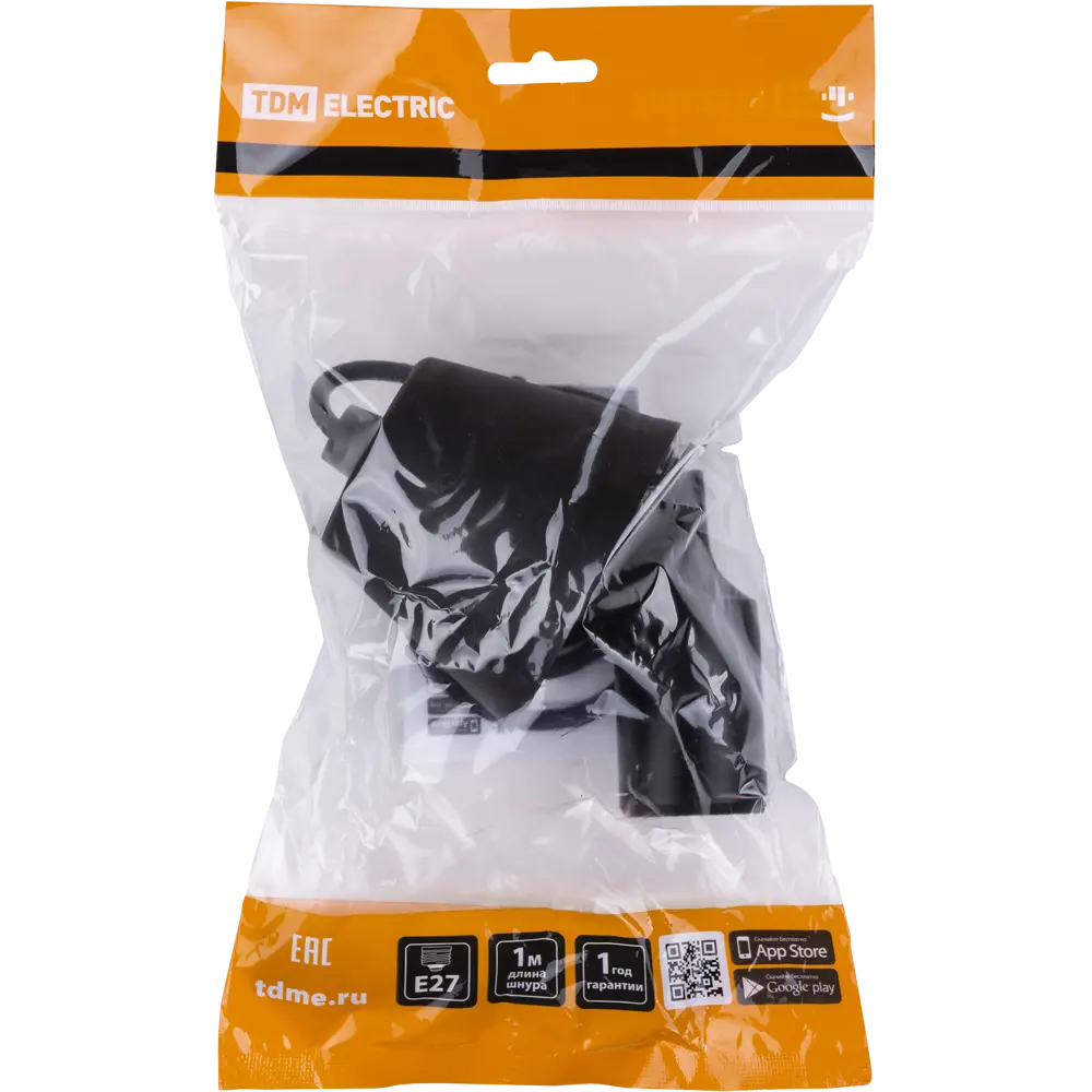 Патрон подвесной TDM Electric для ламп Е27 с кабелем 1 метр черный 84833436 STLM-0055819 - Вид №6