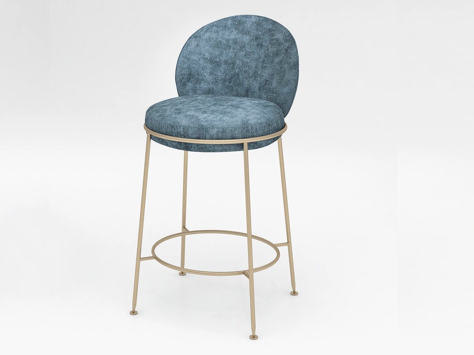 Бархатный барный стул со спинкой Sicis Амаретто ARCH-00125318 - Вид №1