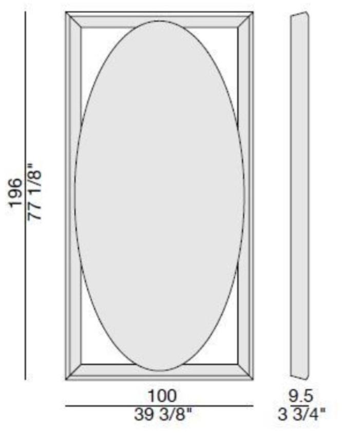 Porada Зеркало напольное овальное в ясеневой раме Nineteen sun-id-1501111 - Вид №1