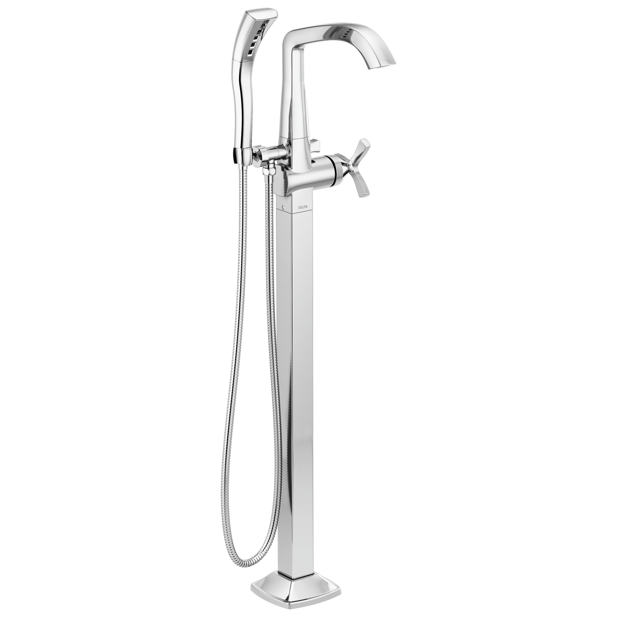 T47766-BLFL Накладка наполнителя ванны на полу с одной ручкой Delta Faucet Stryke Матовый черный 
