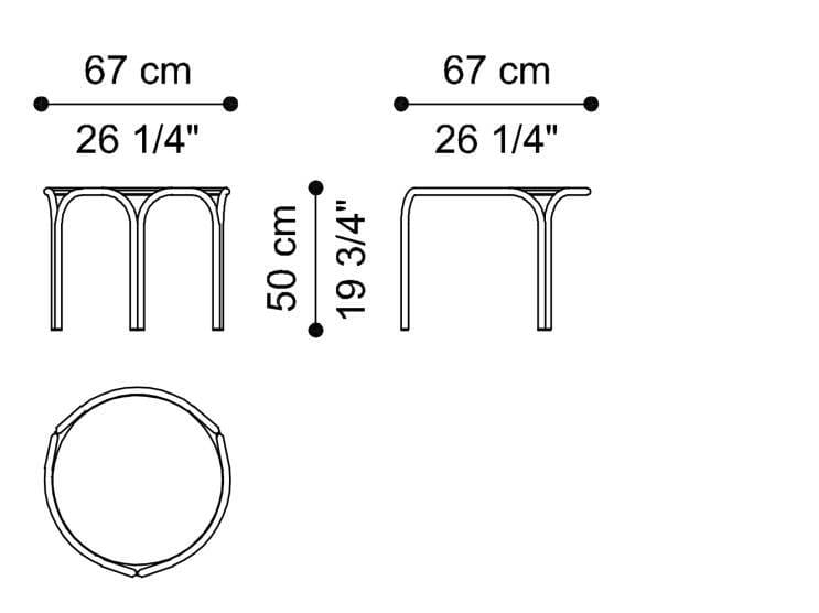 Высокий журнальный столик из ткани и металла ETRO Home Interiors Piping ARCH-00061523 - Вид №5