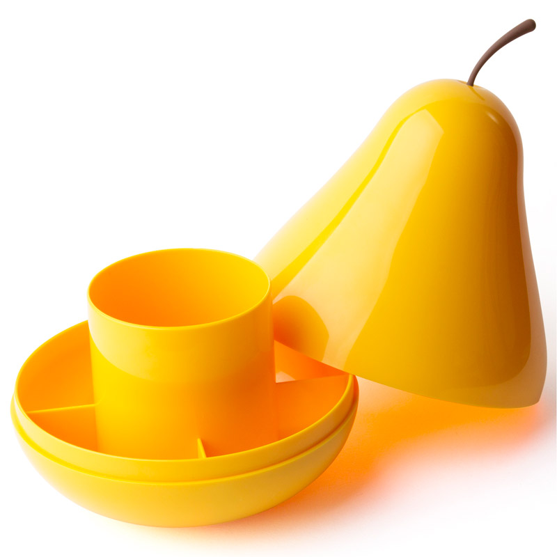 QL10148-YW Органайзер pear желтый Qualy  - Вид №1