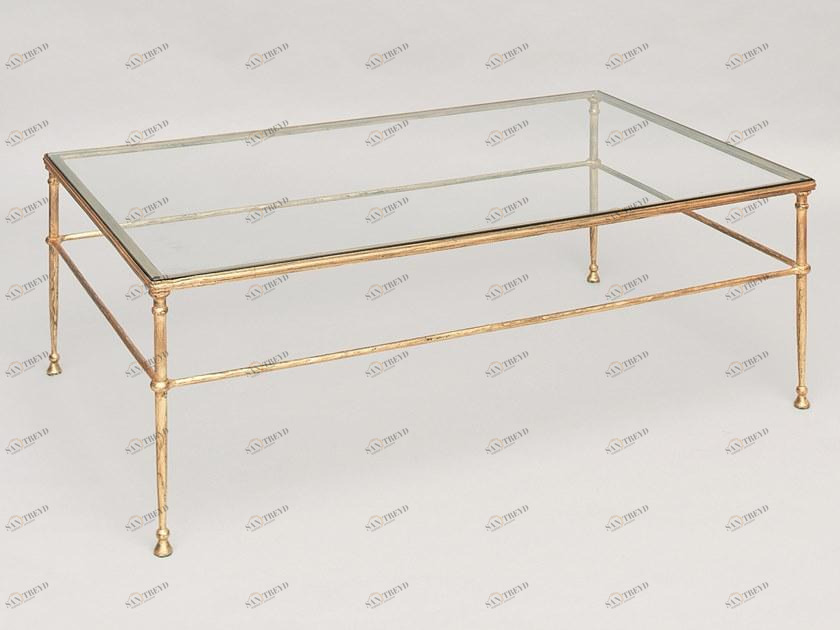 OFFICINACIANI Прямоугольный журнальный столик из железа и хрусталя  Hf2012ct-b 