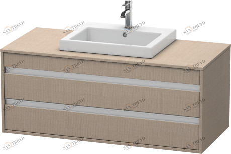 KT675607575 Тумбочка подвесная Ketho #KT6756 1200 x 550 мм Лен, декор Duravit