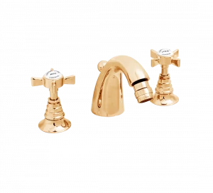 Gentry Home Смеситель для раковины Style на три отверстия с всплывающей пастой Ascot Темное золото GH100972