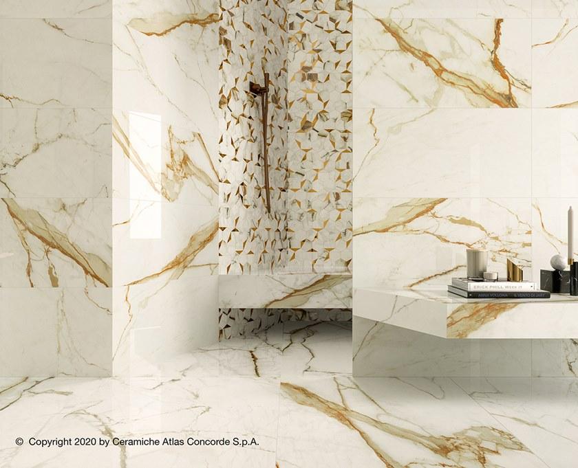 Atlas Concorde Белая плитка для стен с эффектом мрамора Marvel shine sun-id-1375735 - Вид №67
