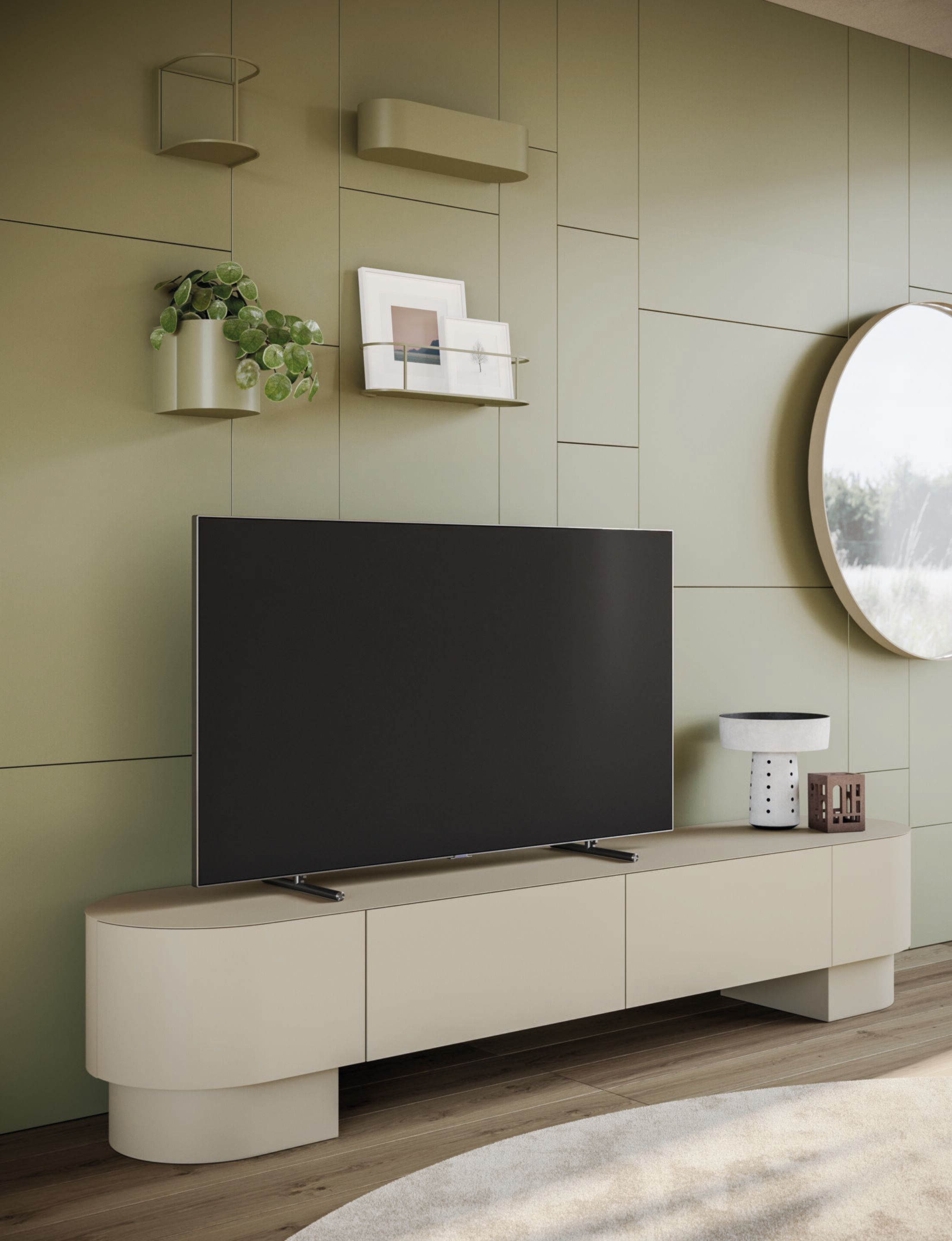 Окрашенный металлический шкаф для телевизора Ronda Design Asteria ARCH-00129104 - Вид №1