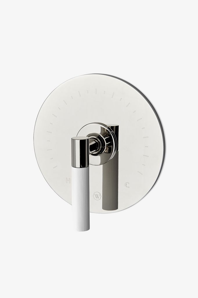 BTH22D Круглый термостатический регулирующий клапан серии Bond Union с эмалевым гильошированным рычагом Waterworks