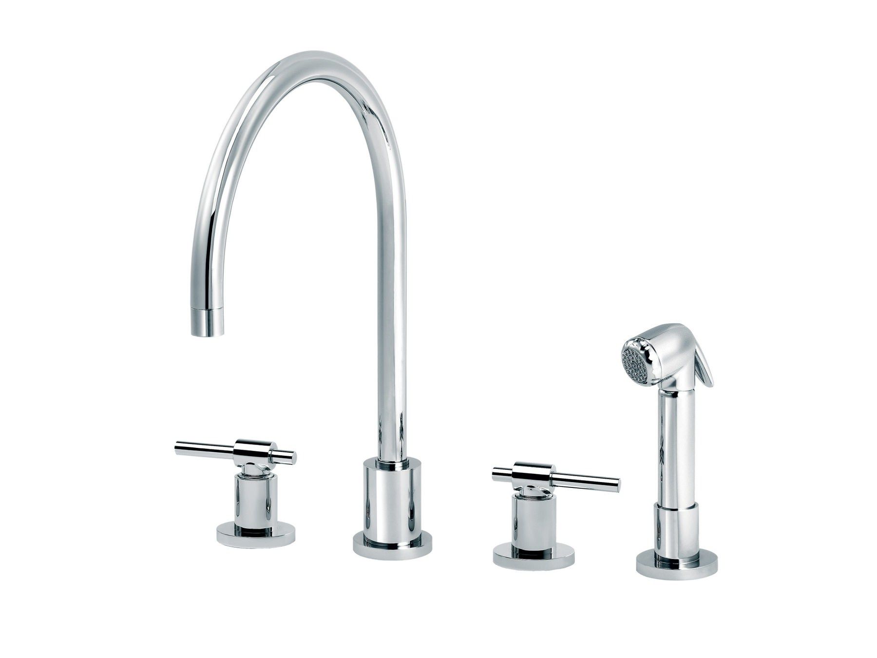 Смеситель для кухни на столешнице со съемным ручным душем rvb ARCH-00076746 - Вид №1