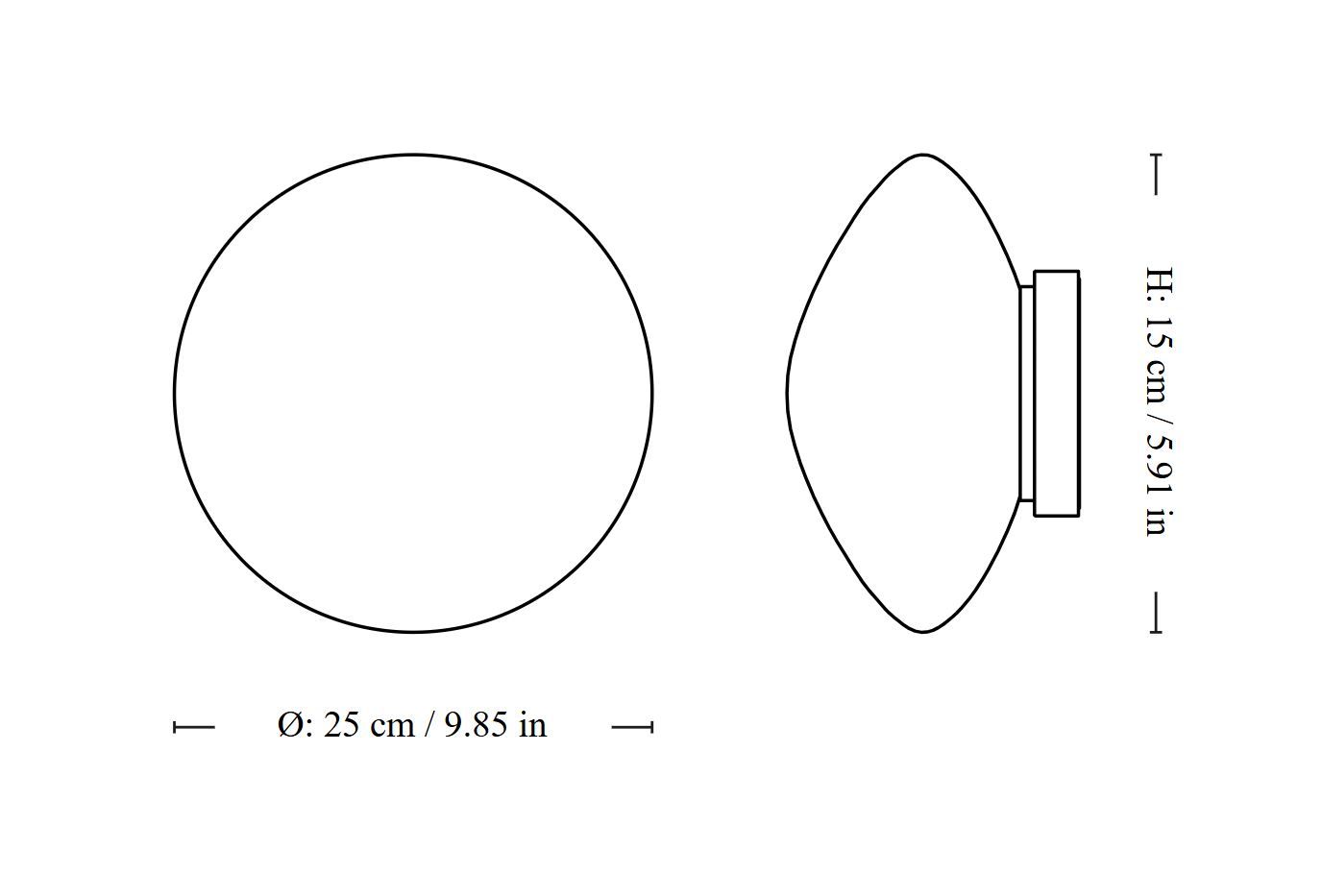 Настенный светильник / потолочный светильник из дутого стекла &Tradition Mist ARCH-00149301 - Вид №13
