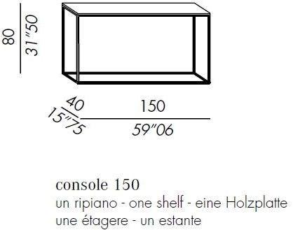 Meridiani Прямоугольная деревянная консоль Hardy sun-id-1419998 - Вид №1