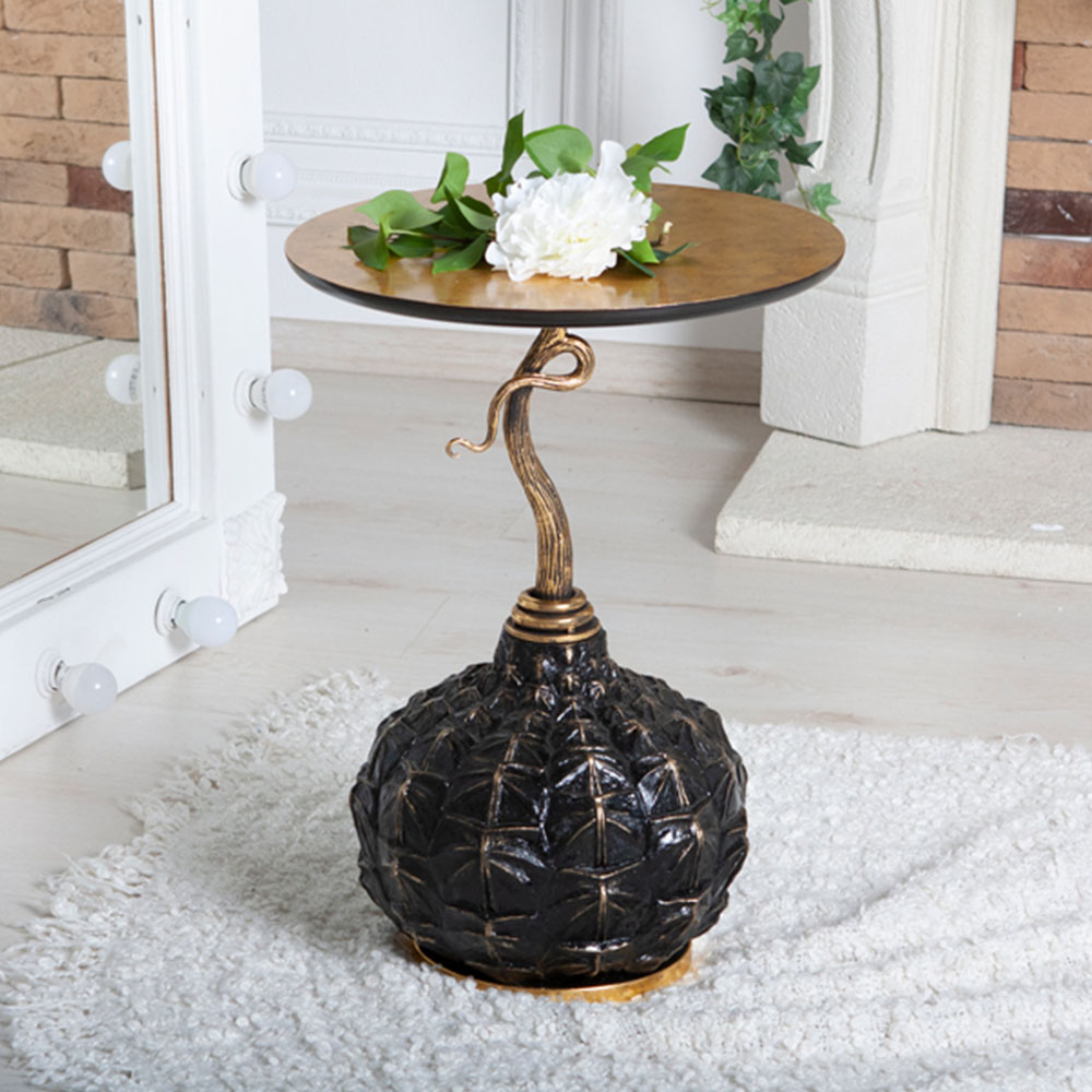 17140 Столик декоративный Черный ананас BOGACHO 4627179652661