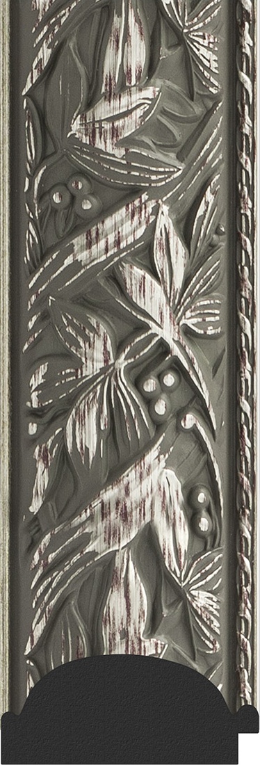 BY 3390 Зеркало с фацетом в багетной раме - византия серебро 99 mm EVOFORM Exclusive - Вид №3