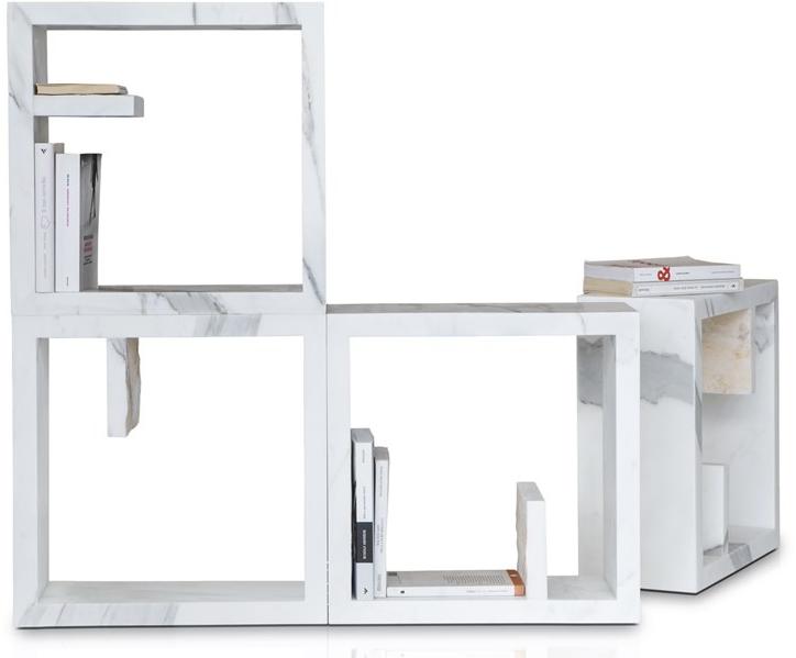 SAGEVAN MARMI Модульный модульный открытый книжный шкаф из скульптурного мрамора Marble experience sun-id-1382631 - Вид №1