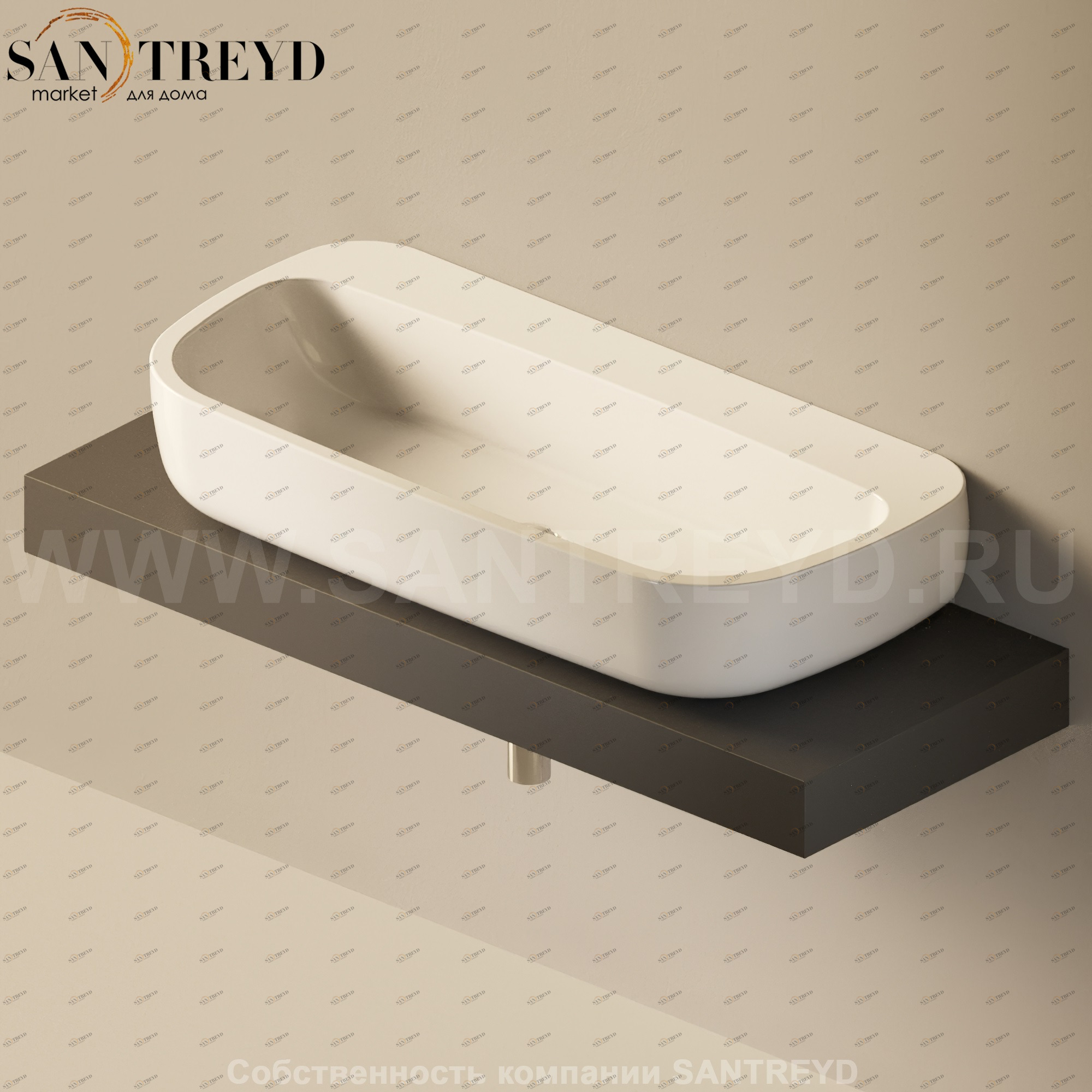 Flaminia FORTY6 Столешница от 120 до 250 см черная F6MN100.7006 Ceramica Flaminia F6MN1007006