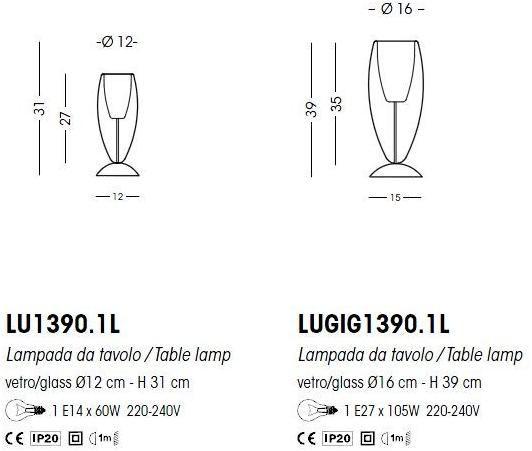 Cangini & Tucci Настольная лампа из металлизированного боросиликатного стекла Flute sun-id-1397315 - Вид №2
