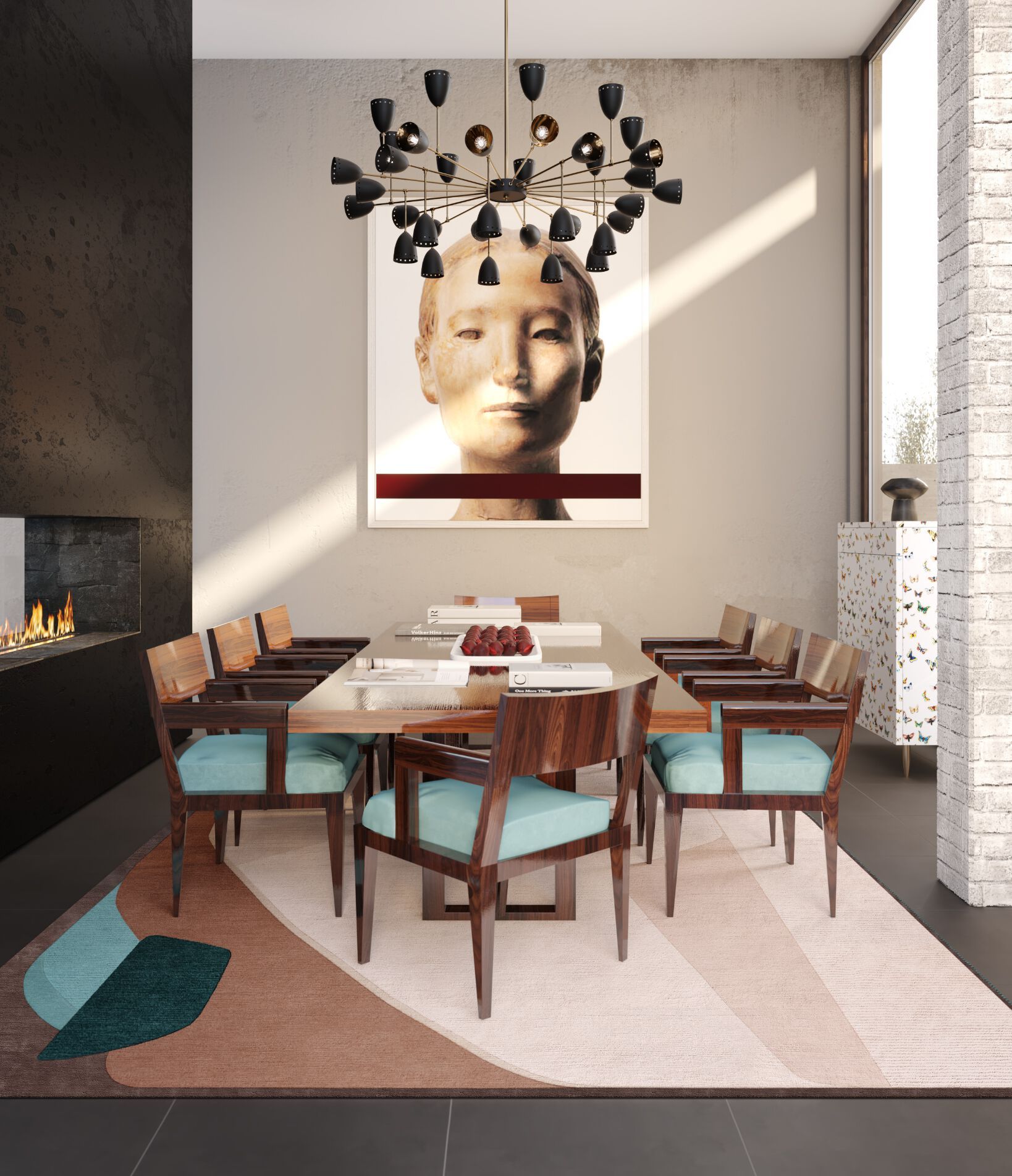 Прямоугольный ковер ручной работы Tapis Rouge абстракция ARCH-00113916 - Вид №2