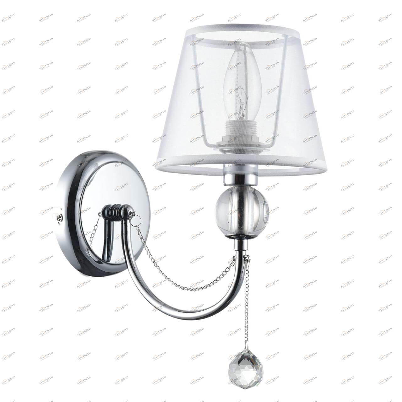 Бра настенное хром Freya Beverly FR5661-WL-01-CH FREYA BEVERLY 00-3928386 Хром