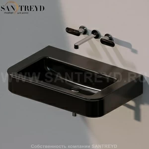 MA75L9017 Подвесная раковина настенная прямоугольная Ceramica Flaminia Madre черная