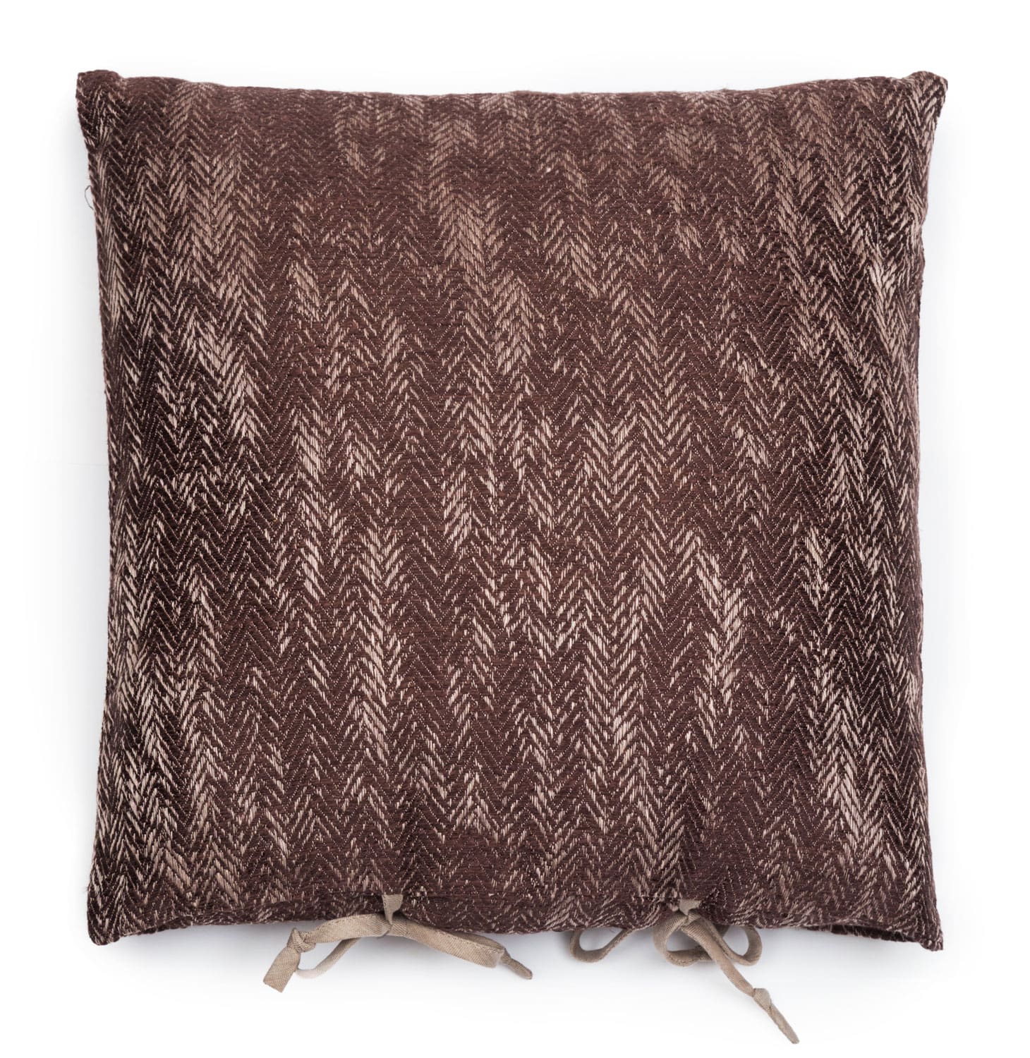 LEI_259_79_40 Подушка 40/40, шоколадный, 65% вискоза 35% лен жаккард LEITNER Santreyd 
