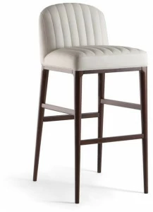 Tirolo Стул, обитый кожей, со спинкой и подставкой для ног Parigi 038 sg