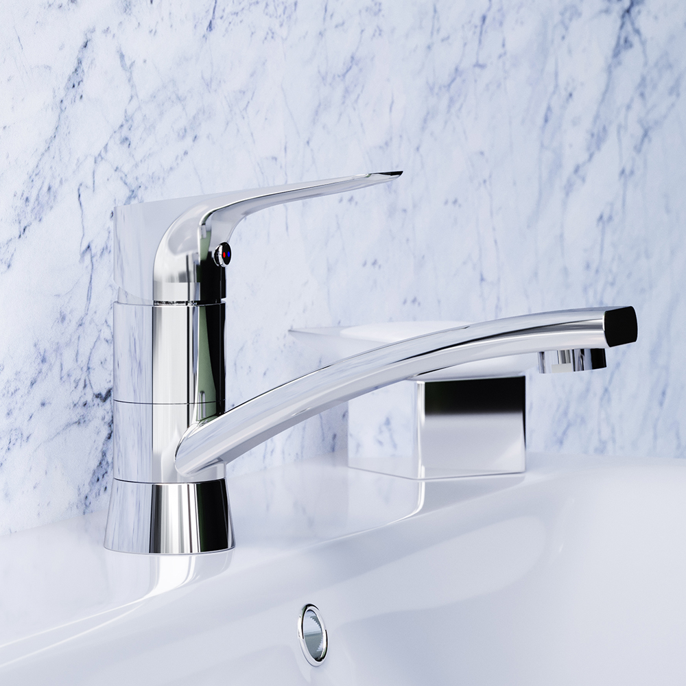 770220000 смеситель для умывальника с поворотным изливом Damixa Origin Bit  - Вид №1