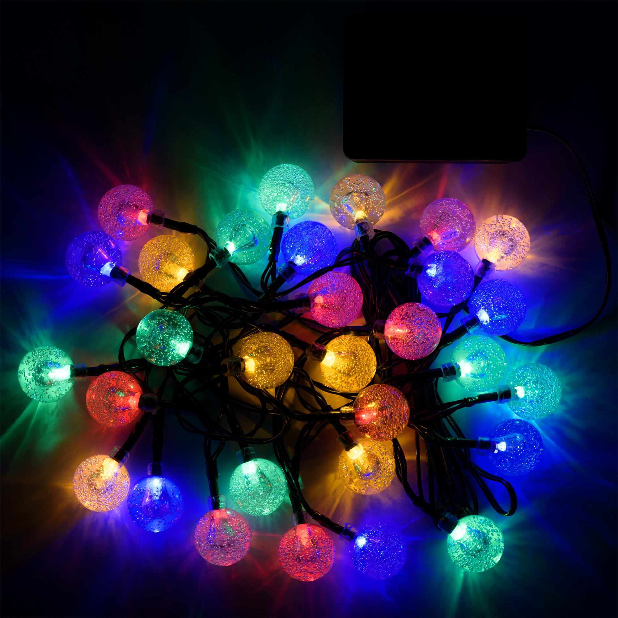 83311831 Гирлянда светодиодная шарики Solar на солнечных батареях 4 м мультицвет Santreyd  - Вид №1