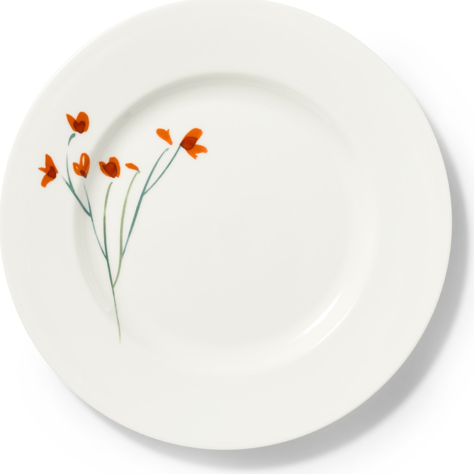 10639860 Dibbern Тарелка обеденная Dibbern "Впечатление.Красные маки" 26,5см Фарфор 