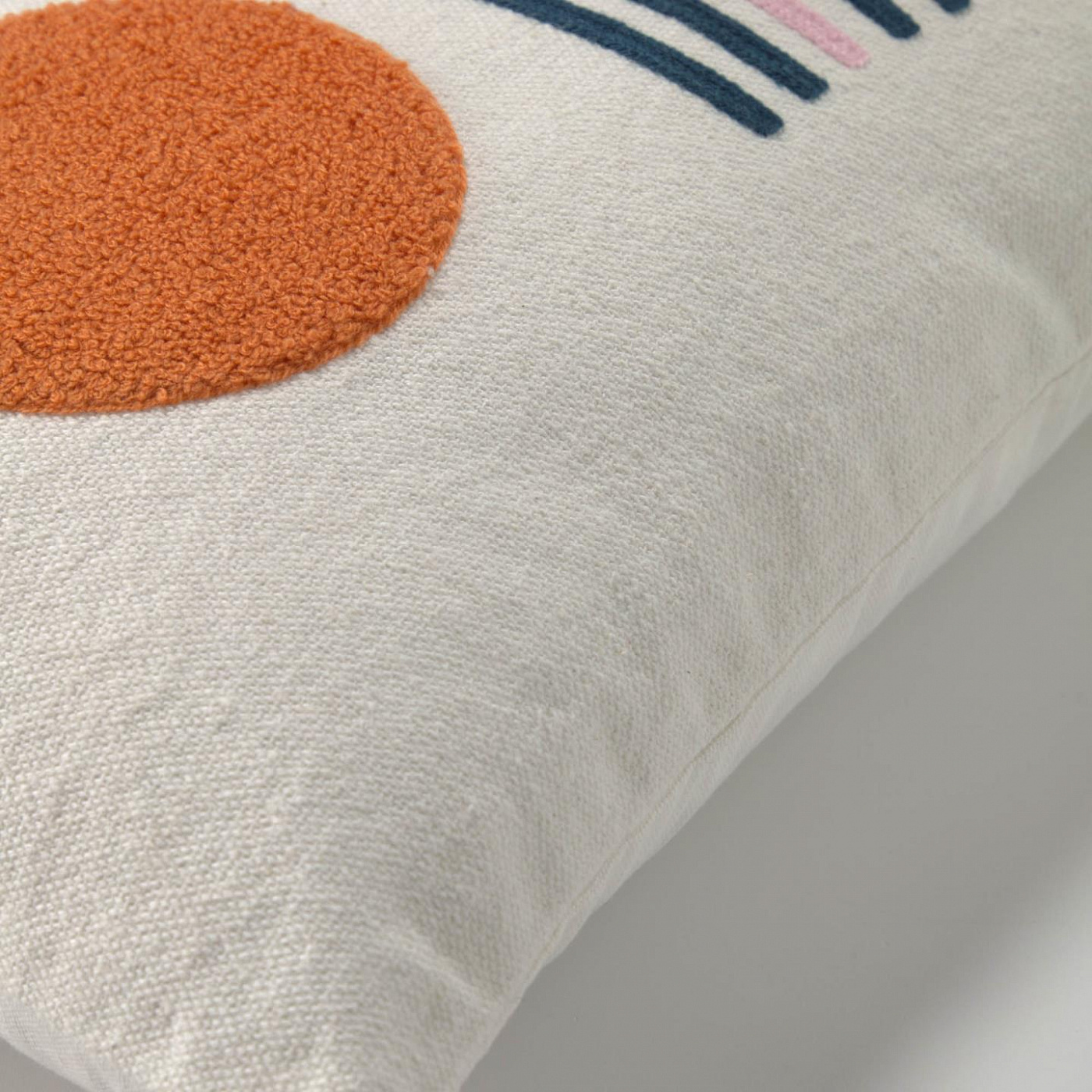 090135 Чехол для подушки 30 x 50 см с желтым полукругом La Forma Natala  - Вид №1