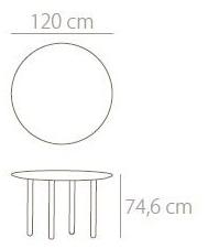Punt Круглый обеденный стол из дерева sun-id-1481222 - Вид №2