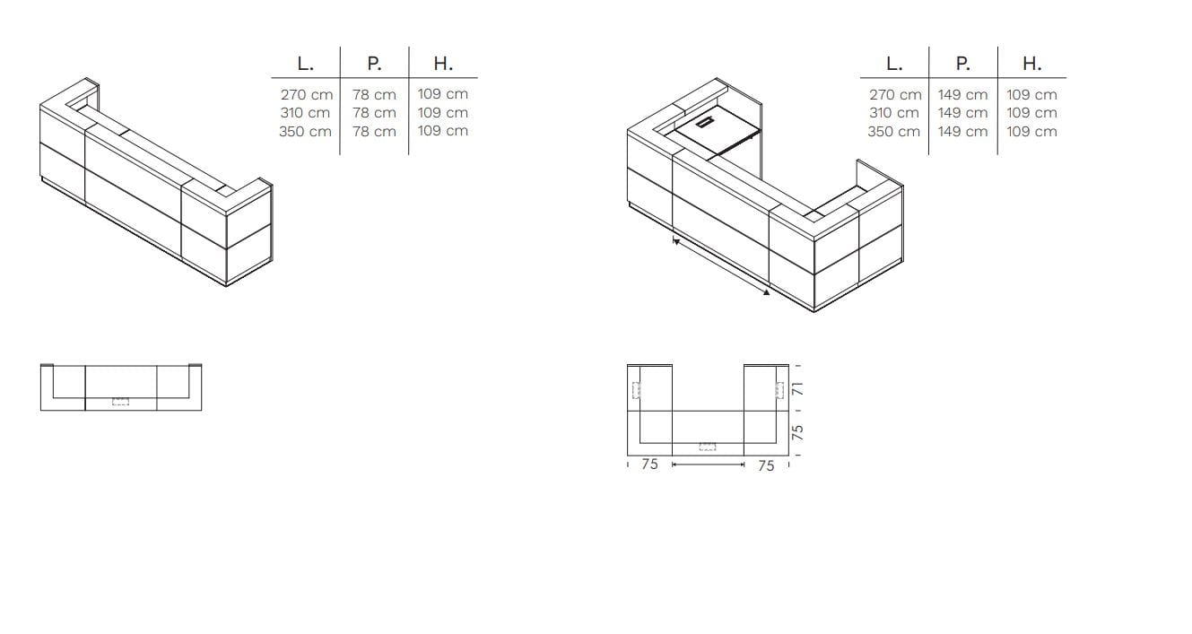 Модульная стойка регистрации FREZZA Vogue ARCH-00011070 - Вид №6