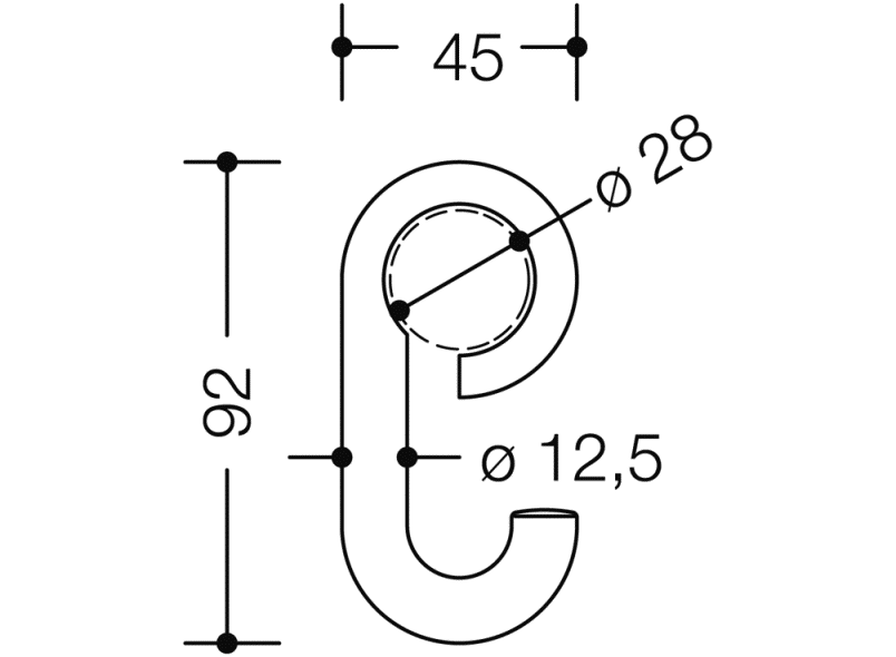 477.30B010 крюк HEWI Edition matt | Polyamid  - Вид №5
