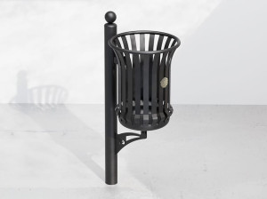 Наружная металлическая корзина для мусора
