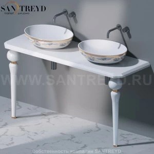 AeT ITALIA Deco Консольный столик с индивидуальными ножками и белой деревянной столешницей C275B