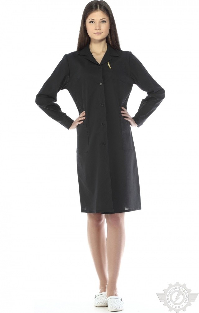 61675 Халат женский темный  Одежда для обслуживающего персонала  размер 48-50/158-164 Спецодежда  - Вид №5