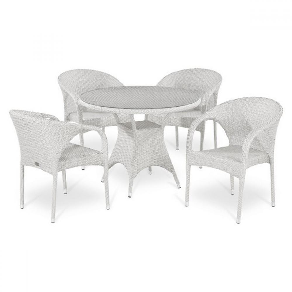 T220CW/Y290W-W2 White 4Pcs Комплект плетеной мебели Afina 