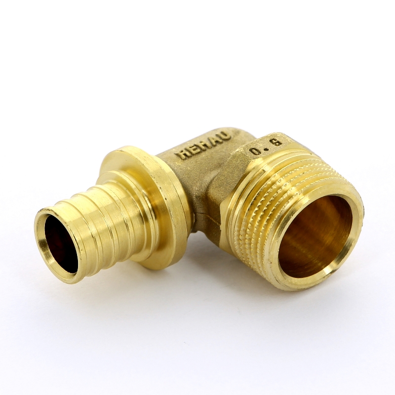 Угол надвижной Н латунный REHAU 20x3/4" 137545 - Вид №1