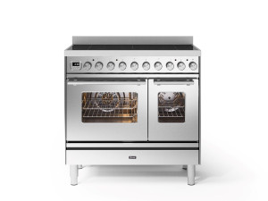 Стальная отдельно стоящая кухня с индукционной плитой