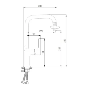 92054061 Смеситель для кухни Kevon KV20712 поворотный излив 24.3 см цвет хром STLM-1493918