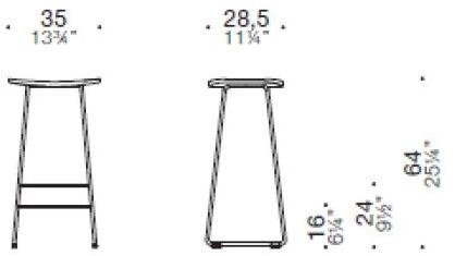 ESTEL GROUP Высокий металлический табурет-санки с подставкой для ног sun-id-1439980 - Вид №4