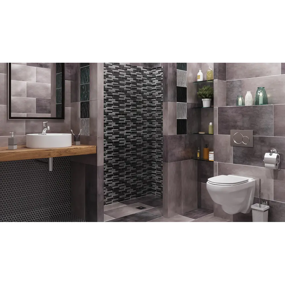 Плитка настенная Golden Tile Kendal 30х60 см 1.44 м2 цвет серый толщина 9 мм 16268554 STLM-2144571  - Вид №5