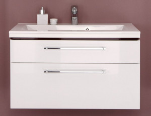 WUA389D1K(722/161) Puris Cool line, тумба под керамическую раковину 900 мм, цвет белый высокоглянцевый